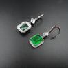Jewelry Direct Sales Simulation Emerald Colored Treasure Earrings Retro Earrings Earrings Jewelry