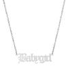 Fashion Baby Girls Necklace Personalized Babygirl English Necklace Letter Pendants Stainless Steel Mom Lovers Girlfriend Jewelry