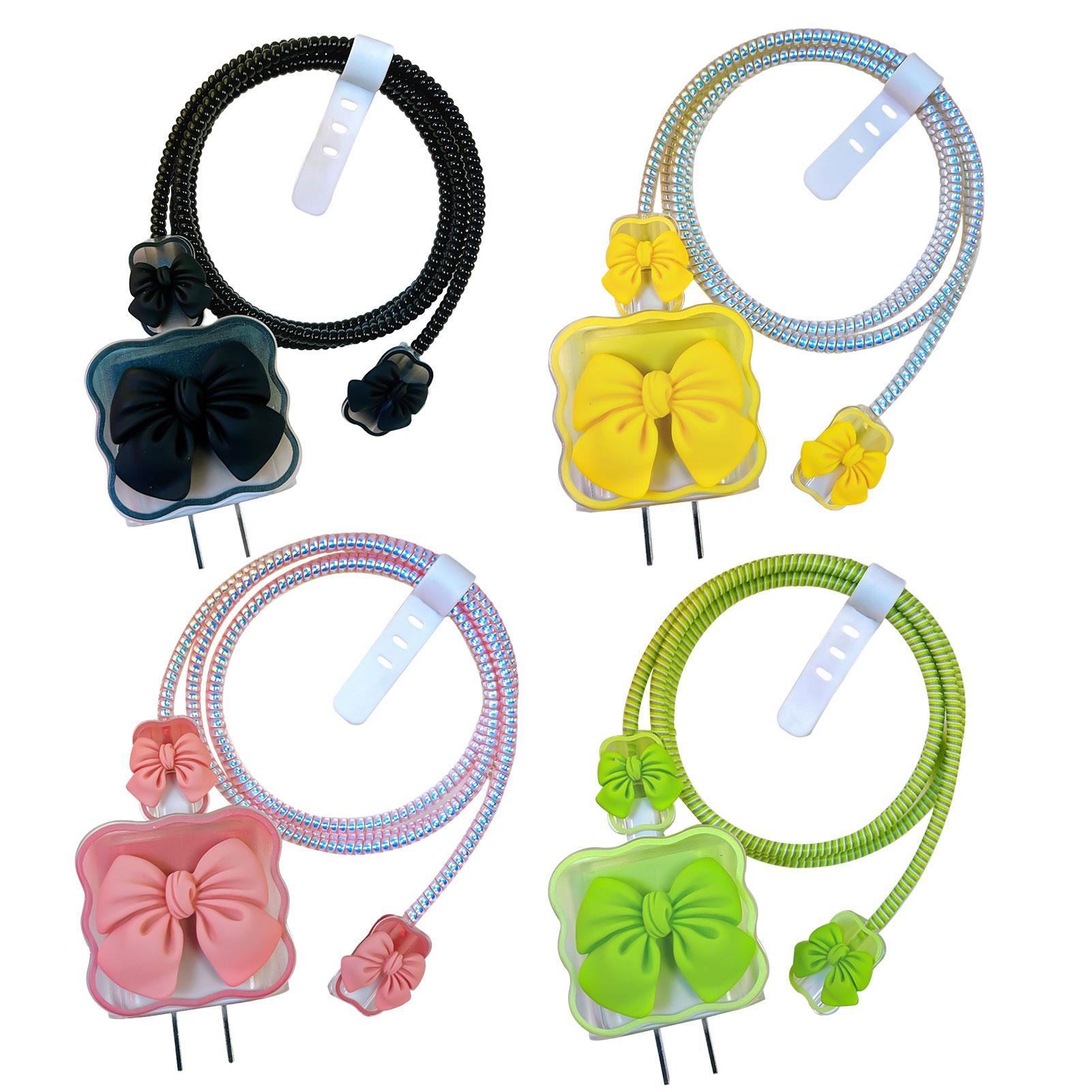 

Крышка зарядного устройства Трехмерная защита зарядного устройства в стиле банта для Apple, мультяшная крышка для зарядной головки f