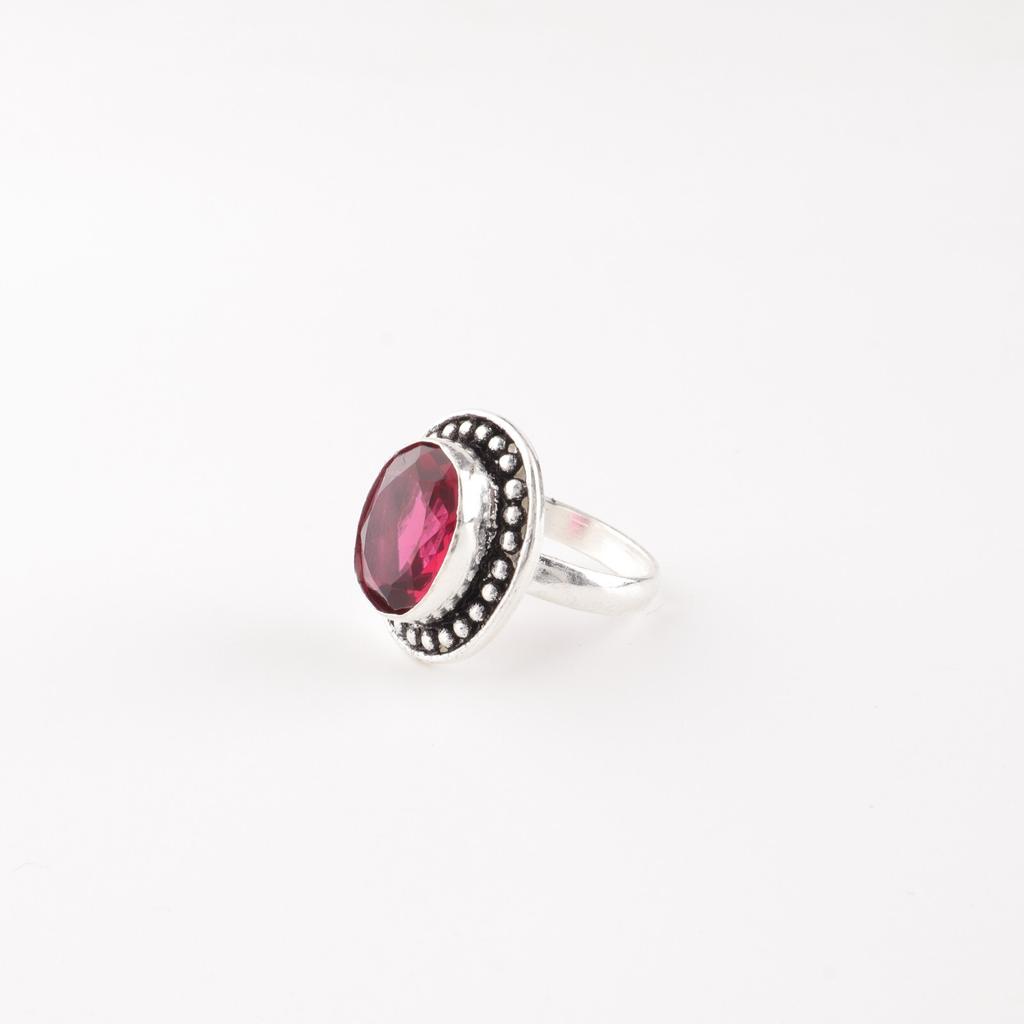 Natural Pink Rubellite Gemstone 925 Solid Silver Jewelry Handmade Ring For Gift RR-62-12