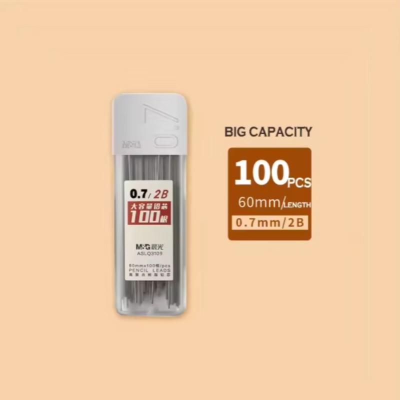 M&G Pencil Refill 2B/HB 0.5mm 0.7mm Graphite Refill Mechanical Pencil Refill Plastic Auto Replacement Pencil Refill