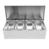 Contenitore per spezie con coperchio a ribalta, contenitore per spezie in acciaio inossidabile 304, organizer da cucina multi-scomparto