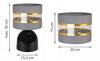 Night Table Lamp, Elegant Gold Lampshade, 20 Cm