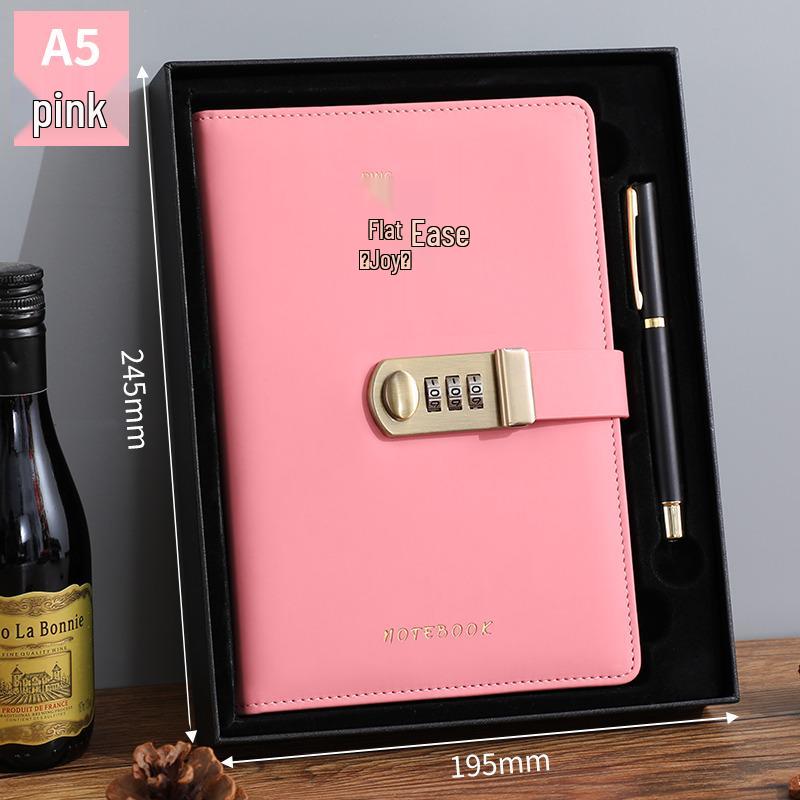 Minimalist Lock Diary & Notebook with Invisible Combination Closure for Students & Professionals