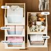 Stapelbare Opberglade Plastic Opvouwbare Opbergmand Multifunctionele Opbergcontainer Kastorganizer voor Kledingkast Slaapkamer Wasruimte