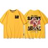 Cool anime Slam Dunk cartoon short-sleeved T-shirt for men summer front and back print loose clothes around Yukawa Kaede