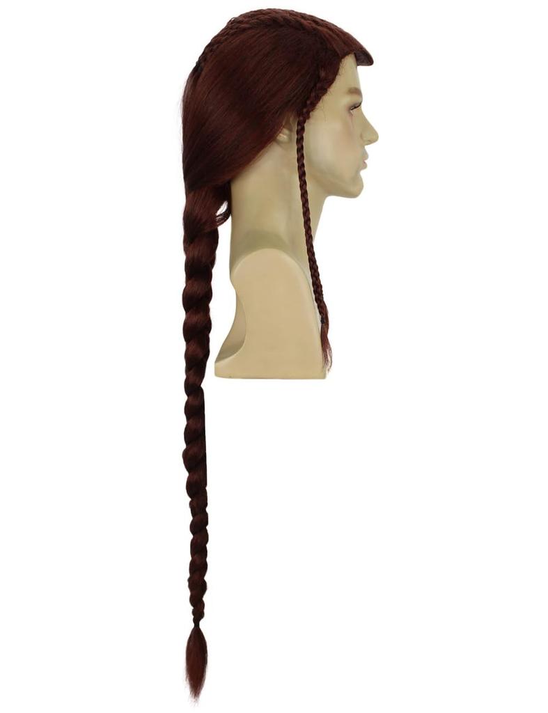 Wigs2you H-5655 HPO Adult Male Humanoid Warrior Braided Dark Auburn Wig