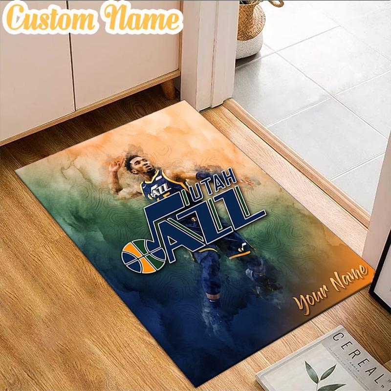 Custom Name Jazz Basketball Team Rug, Office Rug, Chair Rug, Carpet for Living Rooms, Doormat Game Rug Home Decor Christmas Gifts