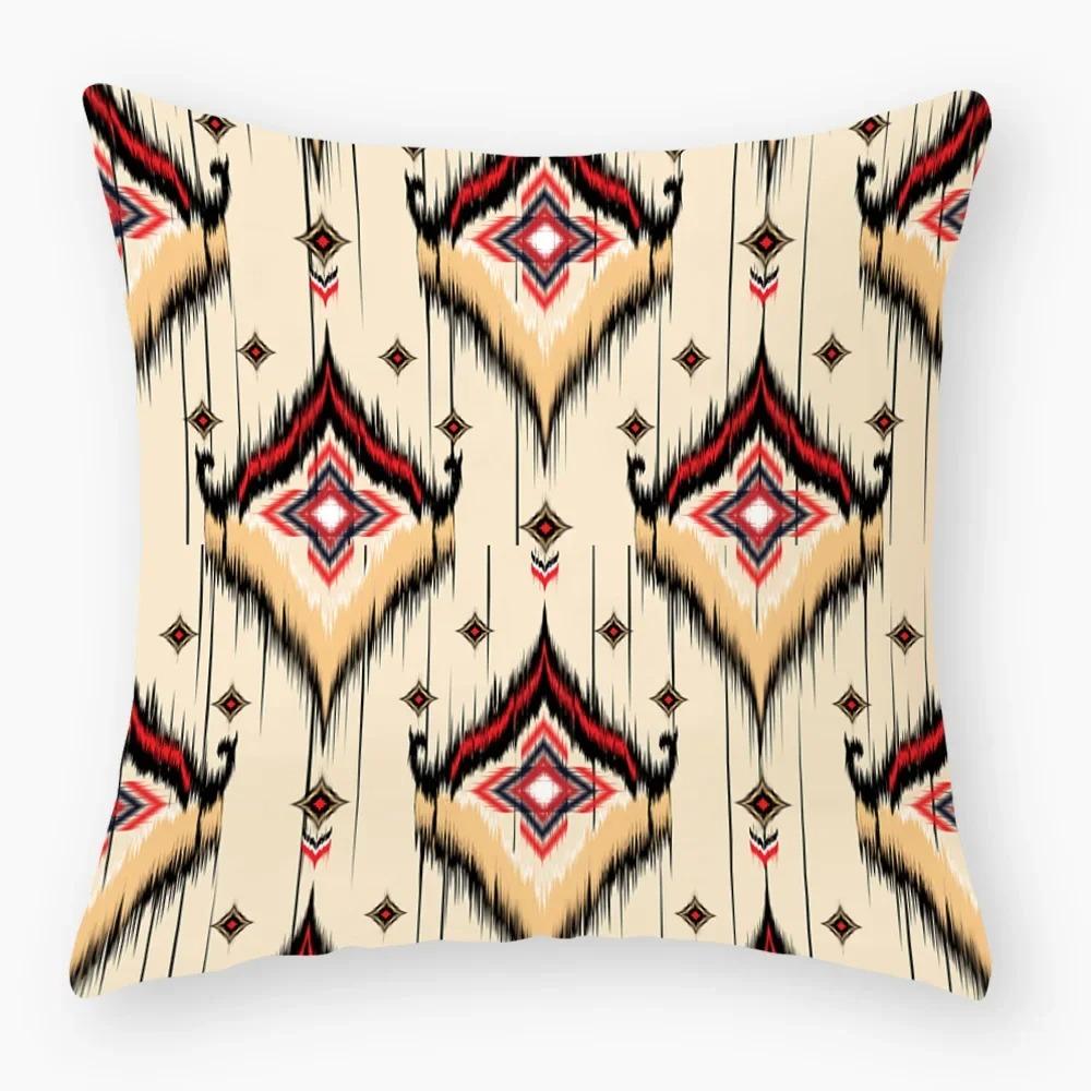 Housse de coussin nordique rétro géométrique, housse de coussin pour dossier, canapé