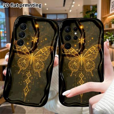 Phone Case: 2D Flat Samsung Galaxy A34 A35 M05 M06 S20 S22 S21 FE Plus 5G Case, Gold Constellation, Christmas Halloween Gift