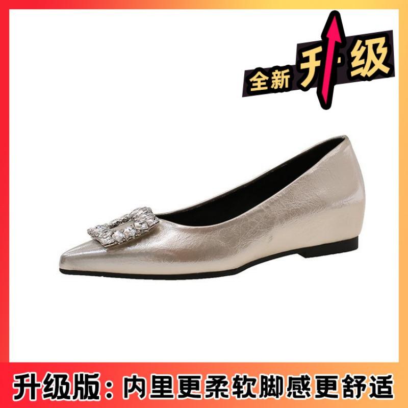 

Туфли-лодочки на высоком каблуке с внутренней платформой, женские новые модные туфли с острым носком и стразами, для ношения с юбками, профессиональная обувь 40