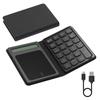 Bluetooth Numeric and Touchpad Rechargeable Foldable Portable Wireless Keypad with Lock Large Bluetooth Wireless Data and Trackpad Connects To Two