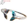 Bracciale a Bangle Colorato Sirena Til per Donne Uomini Retro Regolabile Bracciale per Coppia Hip Hop Punk Festa Regalo di Anniversario