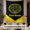 Benutzerdefinierter Text Wandteppich Borussia Dortmund Druck Wandteppich Innen Wohnzimmer Wanddekoration