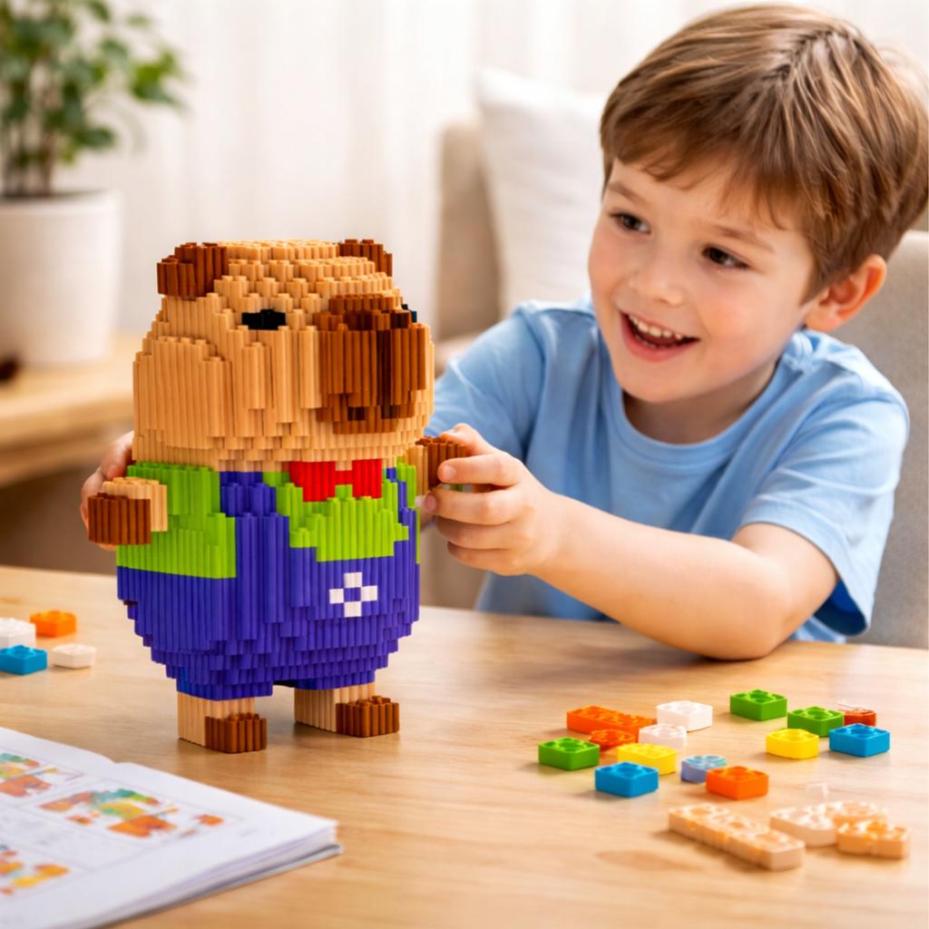 Building Blocks Capybara Elegancik Outfit Set Figure 3D 1498 Pcs.