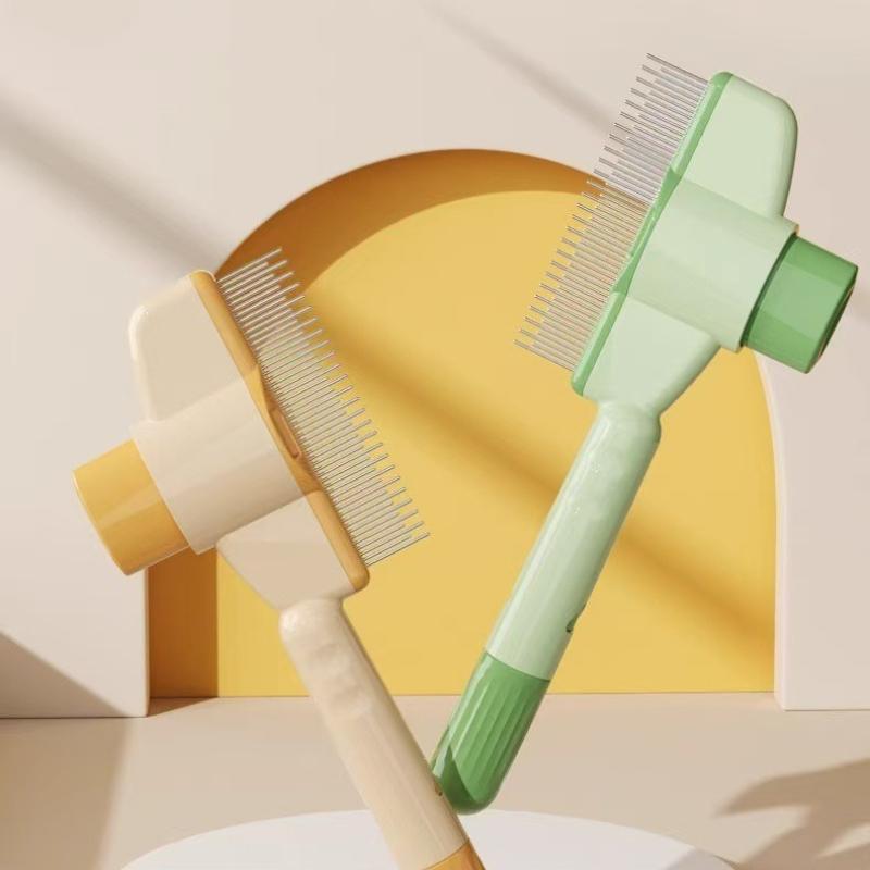 Self Cleaning Pet Brush for Cats Dogs Deshedding Tool Dematting Comb for Long Hair Removes Loose Fur