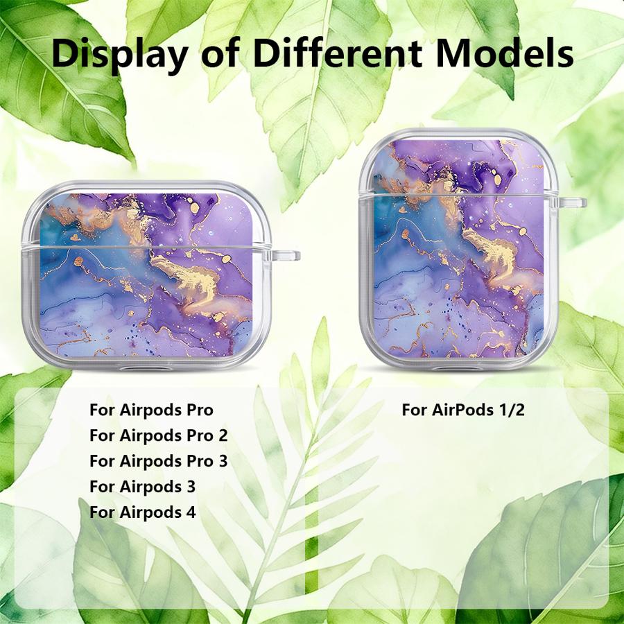 Flower Marble Clear Earphone Cases Cover Case For Airpods 3 Pro 1 Pro3 2 Pro2 4