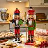 Wooden Holiday Christmas Figure for Shelf Display, Sideboard Placement, and Entryway Home Use During Winter Season