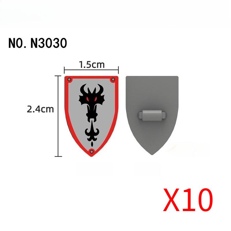 Medieval Military Castle Knight Accessories Building Block Roman Figure Soldier Crusader Viking Shield Armor Eagle Brick Toy S01
