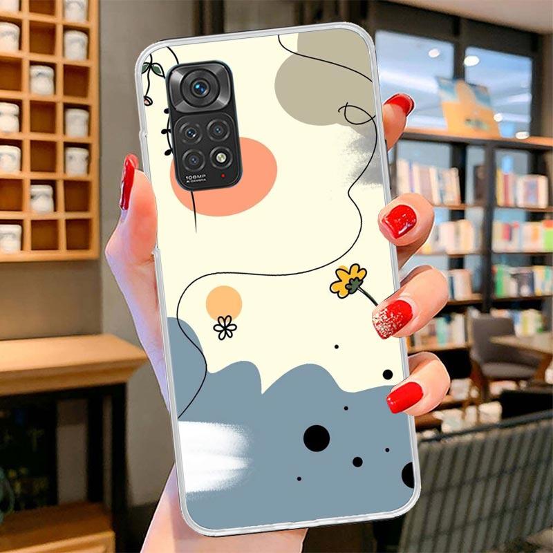 Abstract Women Face Line Cover Phone Case For Xiaomi Redmi Note 15 14 13 12 11 10 Pro Plus 14S 12S 11S 11T 11E 10S Soft Fundas S