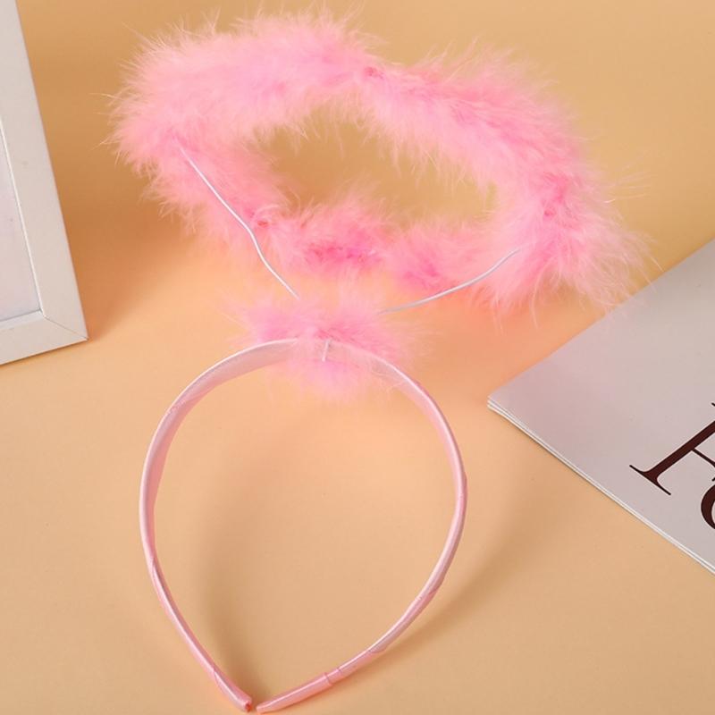 Cartoon Angel Cool Devil Headband Feather Hair Hoop Stage Hairbands