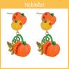 Playful Fun And Alloy Pumpkin Earrings With Cartoon Design For Halloween Celebrations For Women