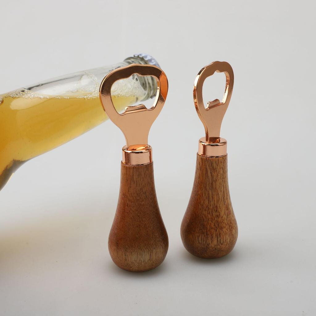 2/4Pcs Wood Handle Bottle Opener Creative Beer Bottle Openers Bartender Drinks Cap Lid Opener for Home Bar Restaurant Home Decor