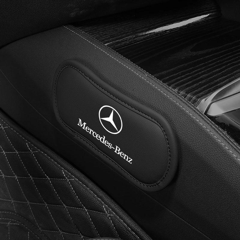 1Pcs Leather Car Pillow Car Knee Pad Elastic Memory Foam Leg Pad For Mercedes Benz AMG W204 W203 W212 W211 W124 W210 GLC GLE E CLA GLA W205 W211