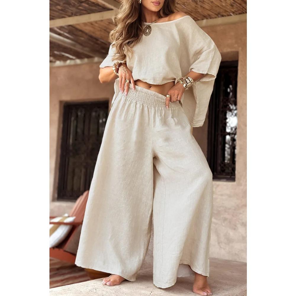 Fashionable Casual Loose Short-sleeved Plus-size Suit for Women