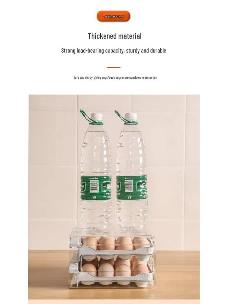Transparent Drop-Proof Egg Storage Drawer for Refrigerator
