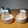 Cute Kitten Candle Holder Warming Paws Cartoon Candle Holder Funny Creative Lovely Scented Heat Resistant Crafts Home Decoration