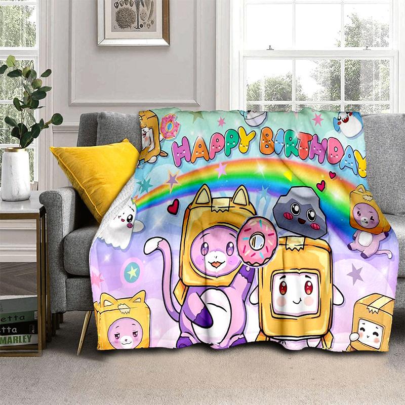 29 Style New Lankybox Boxy Foxy Rocky Cartoon Blanket,Soft Throw Blanket for Home Bedroom Bed Sofa Travel Picnic Cover Kid Gift