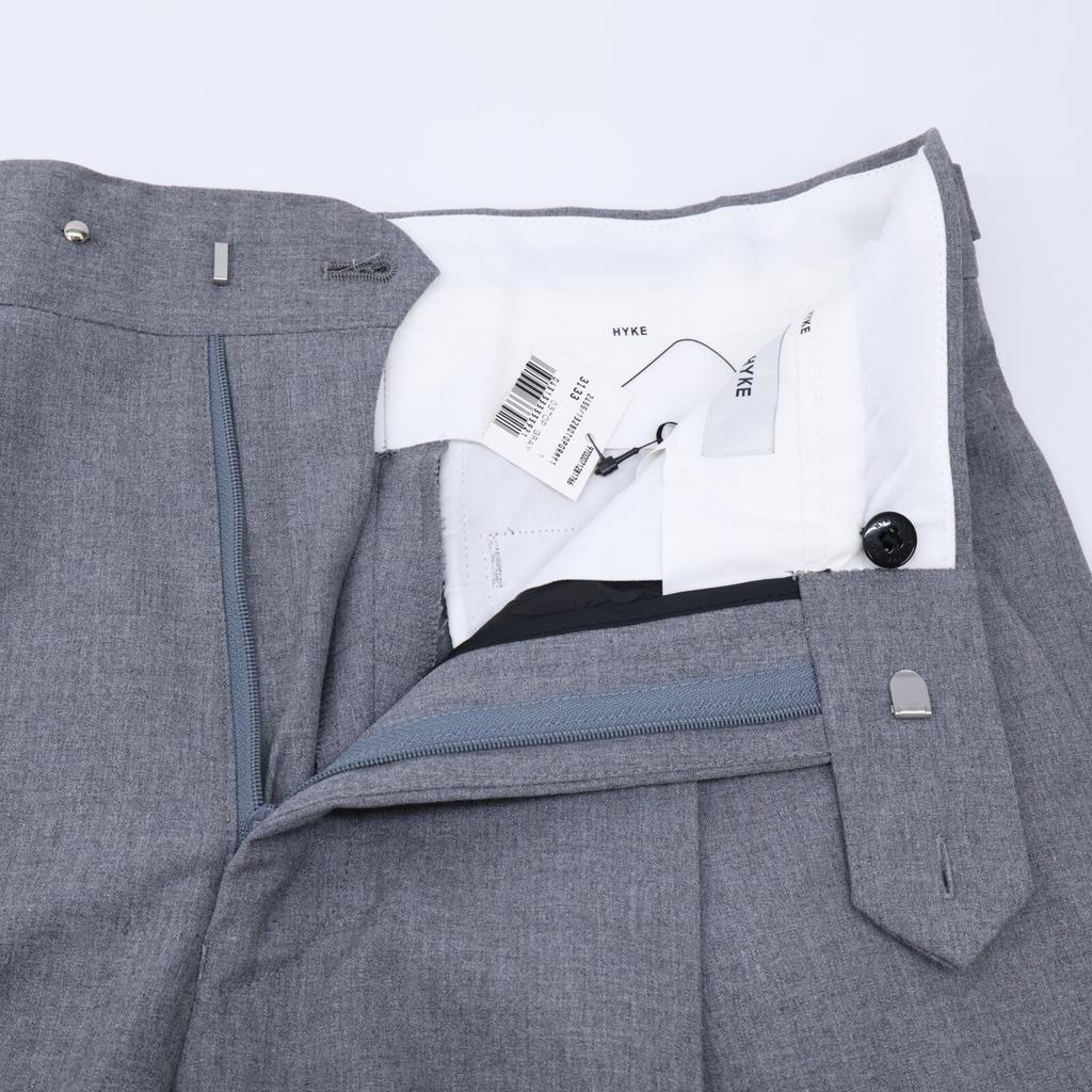 HYKE 241-13280 24Stainless Steel Gray One-pleat Slacks Bottoms 1 grayUsed