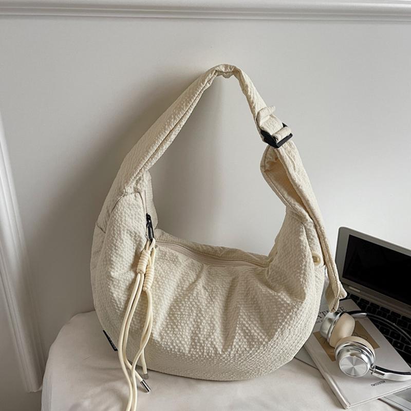 New Comfortable and Versatile Texture Hobo Bags Women Crossbody Bags Large Capacity Lightweight Casual Storage Bags Fashionable KTB