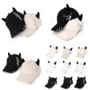 Fashion Hip Hop Baseball Cap With Metal Ring Adjustable Strap Cotton Horn Hat Unique Streetwear For Men And Women