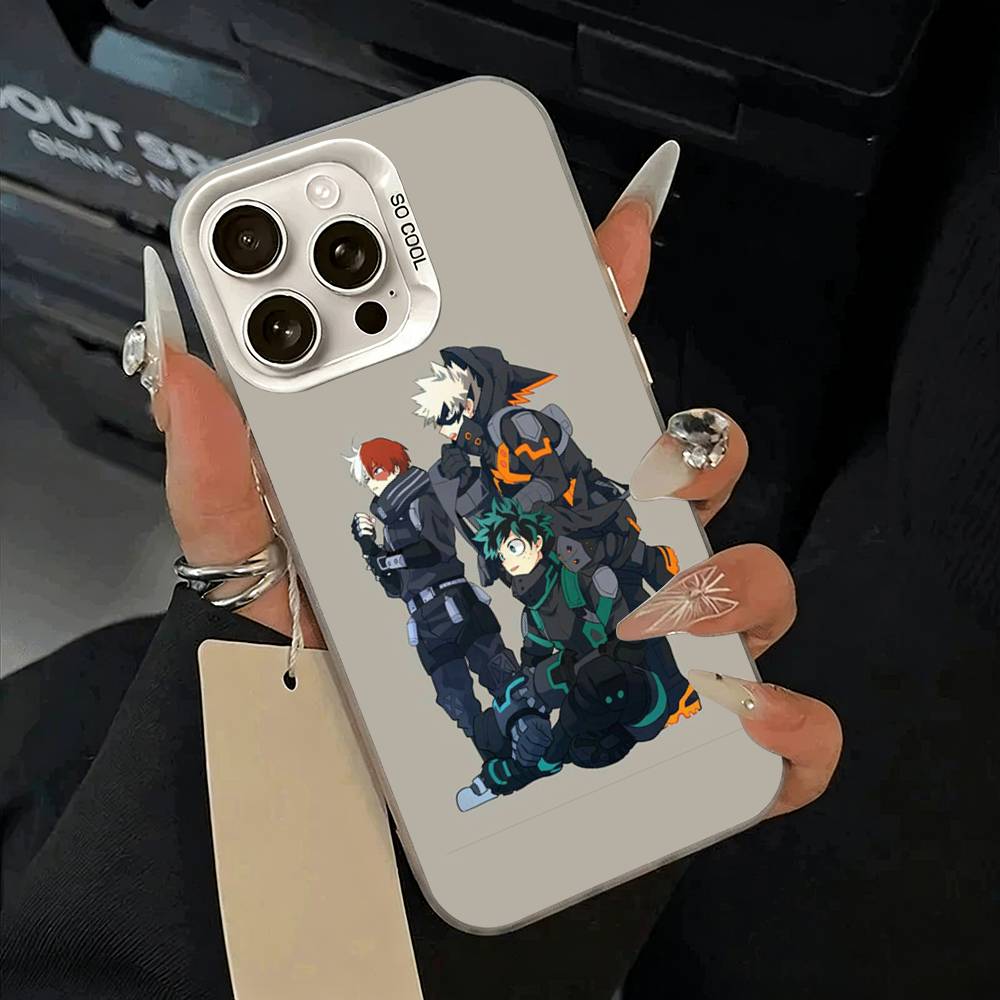 M-H-A-My Hero Academia Phone Case For IPhone 17 Air 16 15 14 13 12 11 Pro Max White Sliver Hard Cover