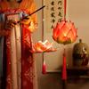 New Mid-Autumn Festival Lotus Lantern Hand Held Glowing Light Lotus Lantern Chinese Festive Atmosphere Decoration Prop