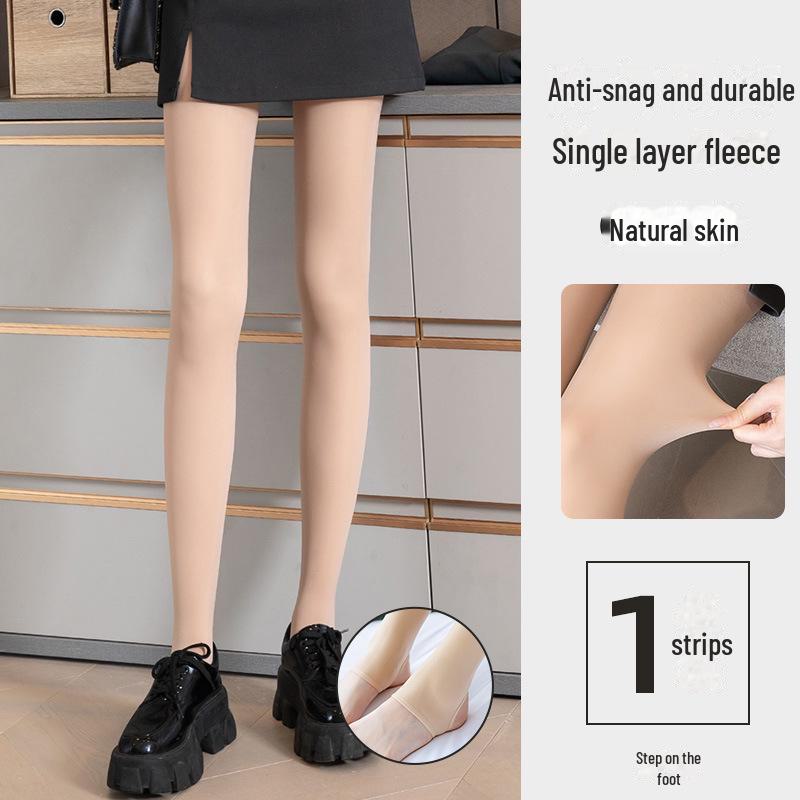 

Женские черные полупрозрачные утолщенные леггинсы: Бархатные, нескользящие, цельные колготки для осени/зимы Simple Packaging - Lint-free 100g телесный