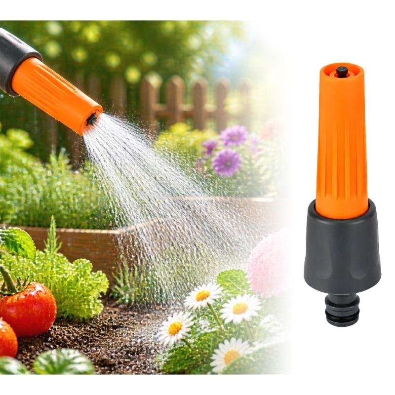 Light Plastic Irrigation Water Hose Nozzle with Concentrated Straight Stream, Handheld Sprayer for Container Gardens, Patios, and Vehicle Exteriors
