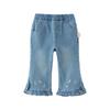 DAVE&BELLA Girls' Ruffle Trim Flare Denim Jeans