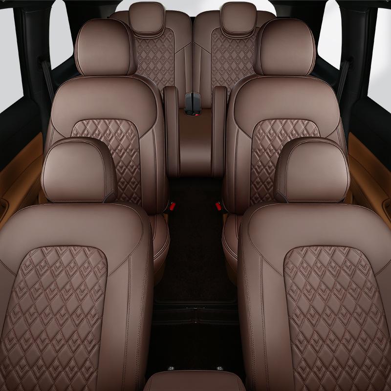 Nappa Leather Full-Cover Car Seat Cushion - Custom Fit for One Special Car, All-Season Use