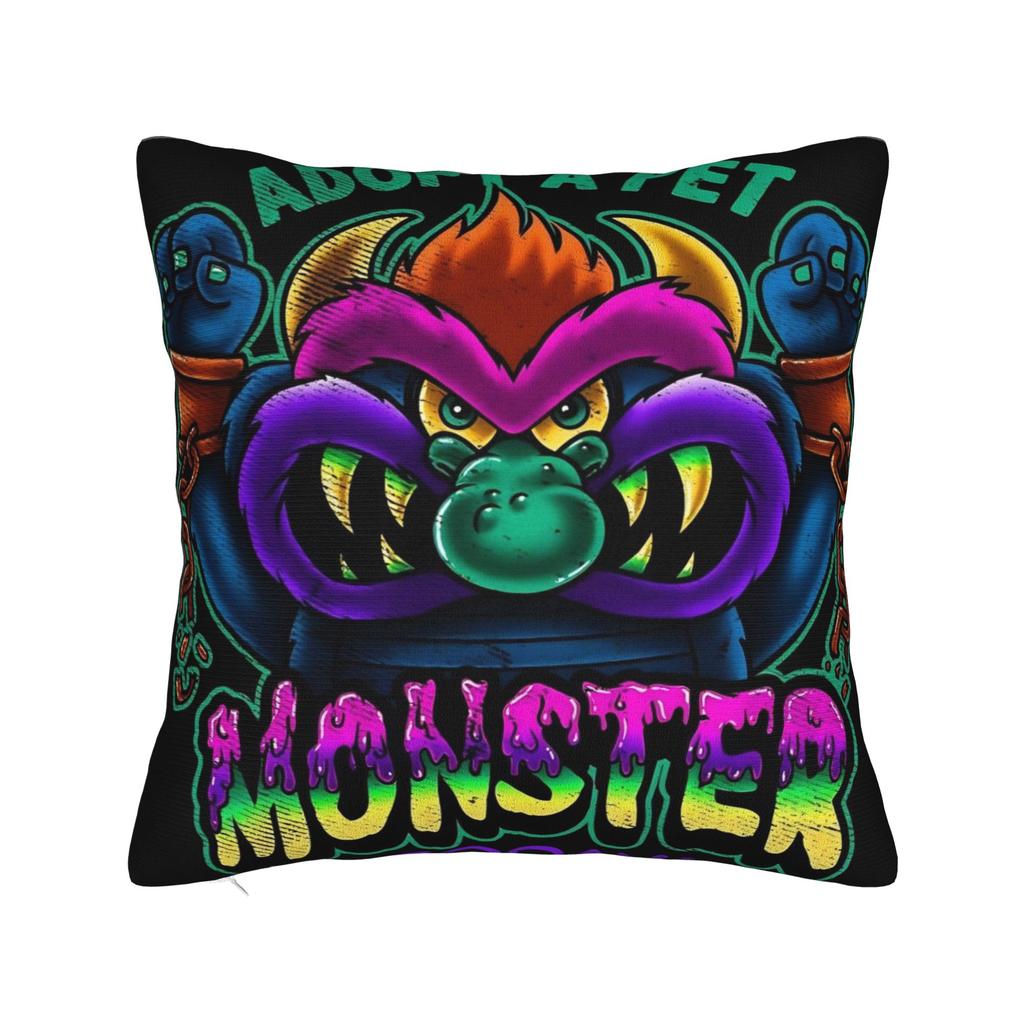 Decorative Pillowcase My Pet Monsters Cartoon Merchandise Home Throw Pillow Case Cover Zipper MultiSize