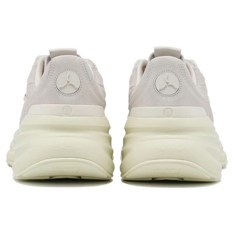 Li-Ning 1990 Cloud Dress Comfortable Non-Slip Wear-Resistant Low-Top Running Shoes Women Sneaker Bone-White ALJT062-1