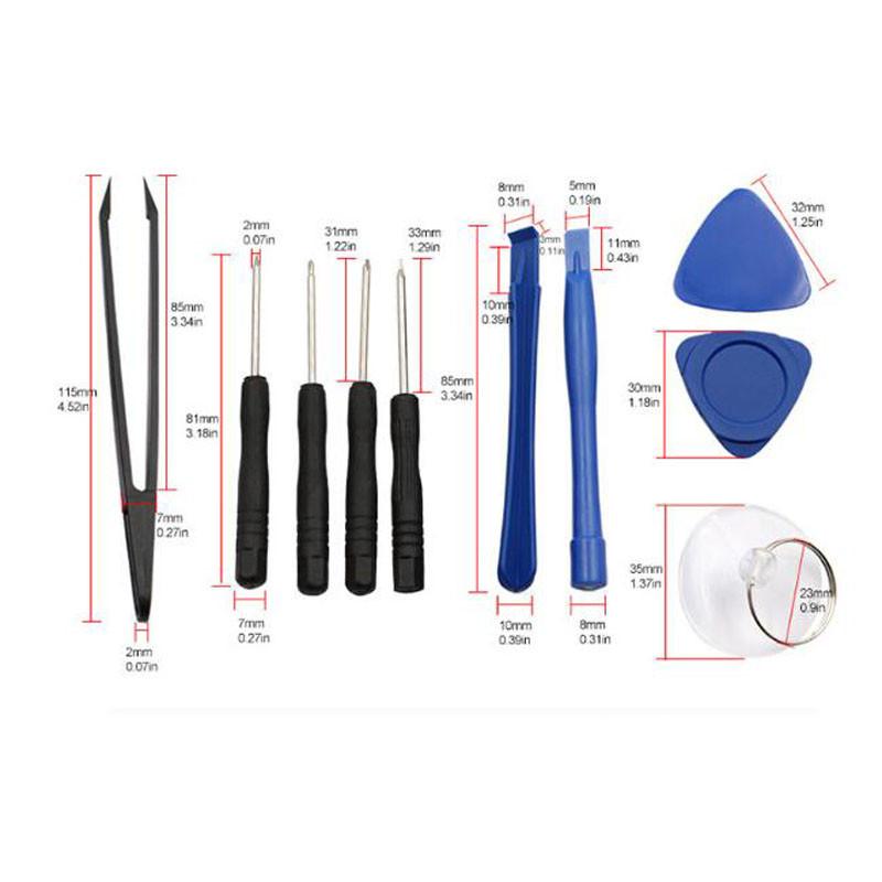 10 In 1 Screwdriver Set 0.8 Pentalobe PH000 2.0 Slotted 0.6Y Screwdriver Suction Cup Opening Pry Tool Kit for Phone Laptop Repair