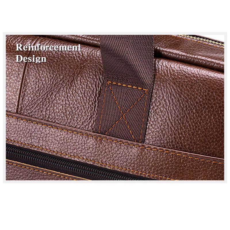 Echte Leder Herren Aktentasche Tragbare Büro Handtasche für Laptoptasche Hohe Qualität Business Messenger Umhängetaschen Reisen