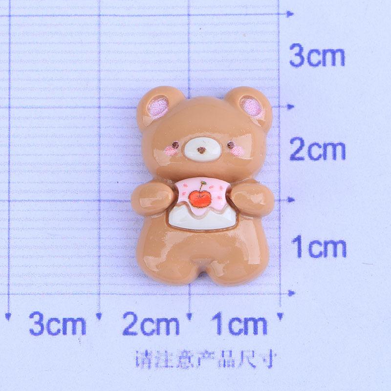 10 Stück Neue Niedliche Cartoon Geburtstagsparty Tier Kuchen Serie Harz Scrapbook DIY Schmuck Haarnadel Zubehör Dekorieren Basteln A86