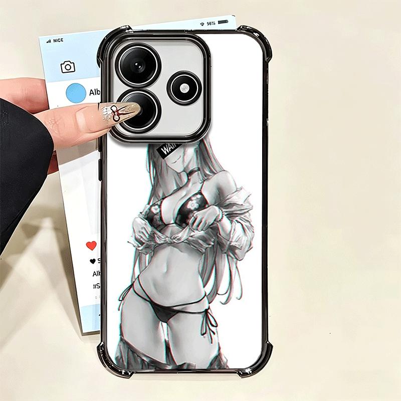 Sugoi Senpai Waifu Kawaii Anime Mädchen Beschichtung Handyhülle Für Xiaomi Poco X5 X6 X7 X8 Pro Max F8 Ultra F7 M8 M7 M5S Redmi 15C 15 1