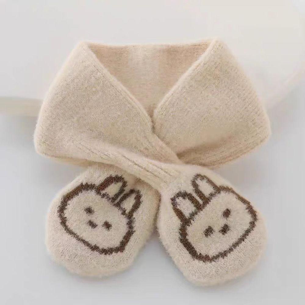 Windproof Kids Cap Scarf Plush Baby Hats Scarf Soft Ear Protection Cap Children Toddler Kids