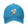 Festliche Koala Feiertagslichter Illustr  Neue Vintage Ausgewaschene Baumwolle Baseballkappe Sonnenhüte