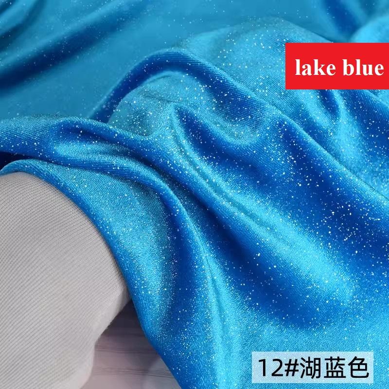 Glitter Velvet Fabric Soft Stretchy Cloth, Shimmer and Shine with Metallic Sparkle, Perfect for Dressmaking Costumes Upholstery